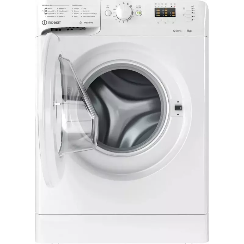 Lavadora de carga frontal Indesit MTWA 71252 W IT — 7 kg, 1200 rpm, clase energética E, blanca