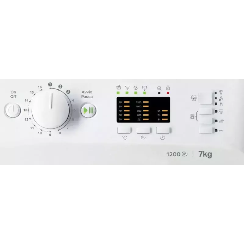 Lavadora de carga frontal Indesit MTWA 71252 W IT — 7 kg, 1200 rpm, clase energética E, blanca