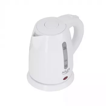 Hervidor eléctrico Adler AD 1272 — 1 L, 1600 W, blanco avellana, control por botones, filtro antical