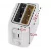 Tostadora Adler AD 3223 2 rebanadas 750 W Blanca