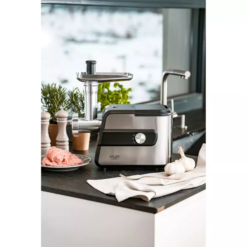 Picadora de carne Adler AD 4813 2000 W Negro Plata
