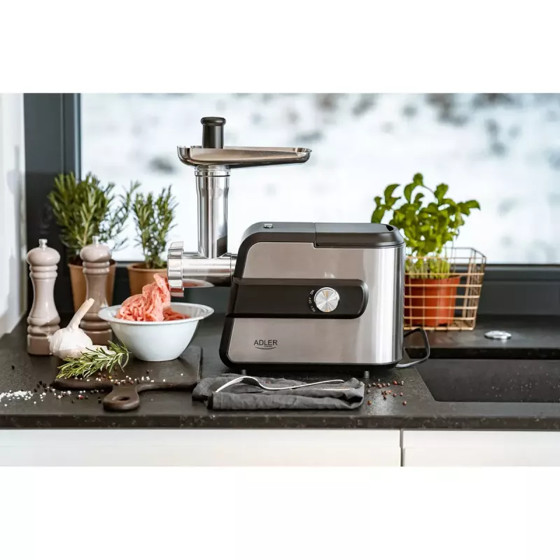 Picadora de carne Adler AD 4813 2000 W Negro Plata