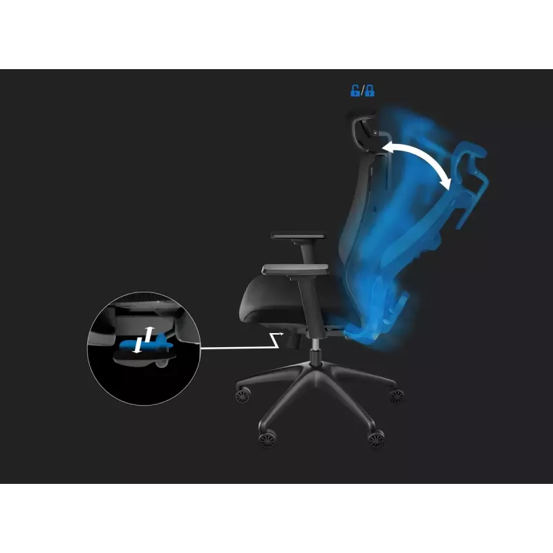 Silla gaming para PC GENESIS Astat 200 Mesh Asiento Negro 120 kg