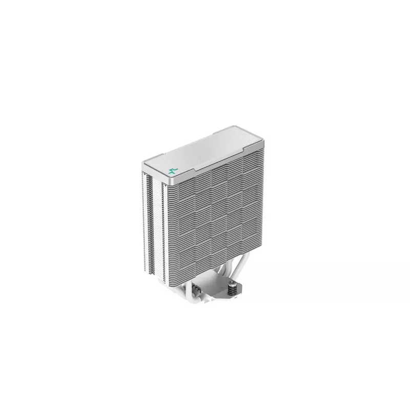 Disipador de aire DeepCool AK400 WH — 4×6 mm heatpipes de cobre, ventilador FDB de 120 mm, 1850 rpm, 66,47 CFM, compatible con LGA 1700 y zócalos Intel/AMD habituales, blanco