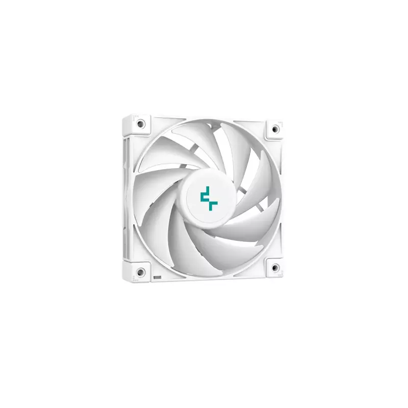 Disipador de aire DeepCool AK400 WH — 4×6 mm heatpipes de cobre, ventilador FDB de 120 mm, 1850 rpm, 66,47 CFM, compatible con LGA 1700 y zócalos Intel/AMD habituales, blanco