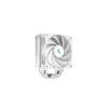 Disipador de aire DeepCool AK400 WH — 4×6 mm heatpipes de cobre, ventilador FDB de 120 mm, 1850 rpm, 66,47 CFM, compatible con LGA 1700 y zócalos Intel/AMD habituales, blanco