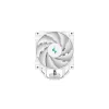 Disipador de aire DeepCool AK400 WH — 4×6 mm heatpipes de cobre, ventilador FDB de 120 mm, 1850 rpm, 66,47 CFM, compatible con LGA 1700 y zócalos Intel/AMD habituales, blanco
