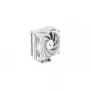 Disipador de aire DeepCool AK400 WH — 4×6 mm heatpipes de cobre, ventilador FDB de 120 mm, 1850 rpm, 66,47 CFM, compatible con LGA 1700 y zócalos Intel/AMD habituales, blanco