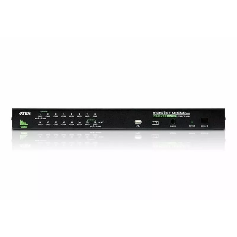 Conmutador KVM ATEN USB - PS/2 VGA de 16 puertos con puerto para periféricos USB