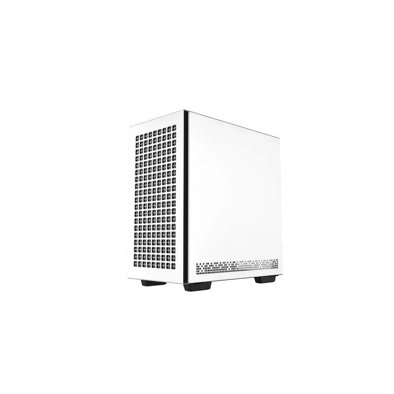 DeepCool CH370 WH R-CH370-WHNAM1-G-1 caja de PC Micro ATX Mini Tower, ventana lateral, compatibilidad con radiador de 360 mm, bahías 2x 3,5 pulgadas + 3x 2,5 pulgadas, blanca