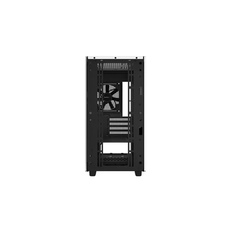 DeepCool CH370 WH R-CH370-WHNAM1-G-1 caja de PC Micro ATX Mini Tower, ventana lateral, compatibilidad con radiador de 360 mm, bahías 2x 3,5 pulgadas + 3x 2,5 pulgadas, blanca