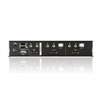 Conmutador KVM ATEN USB HDMI de 2 puertos con audio y hub USB 2.0 (cable KVM incluido)