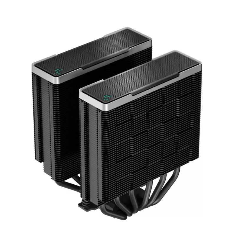 Disipador de aire DeepCool AK620 ZERO DARK 12 cm Negro, 6 heatpipes, 2 ventiladores PWM de 120 mm, TDP 260 W, altura 160 mm