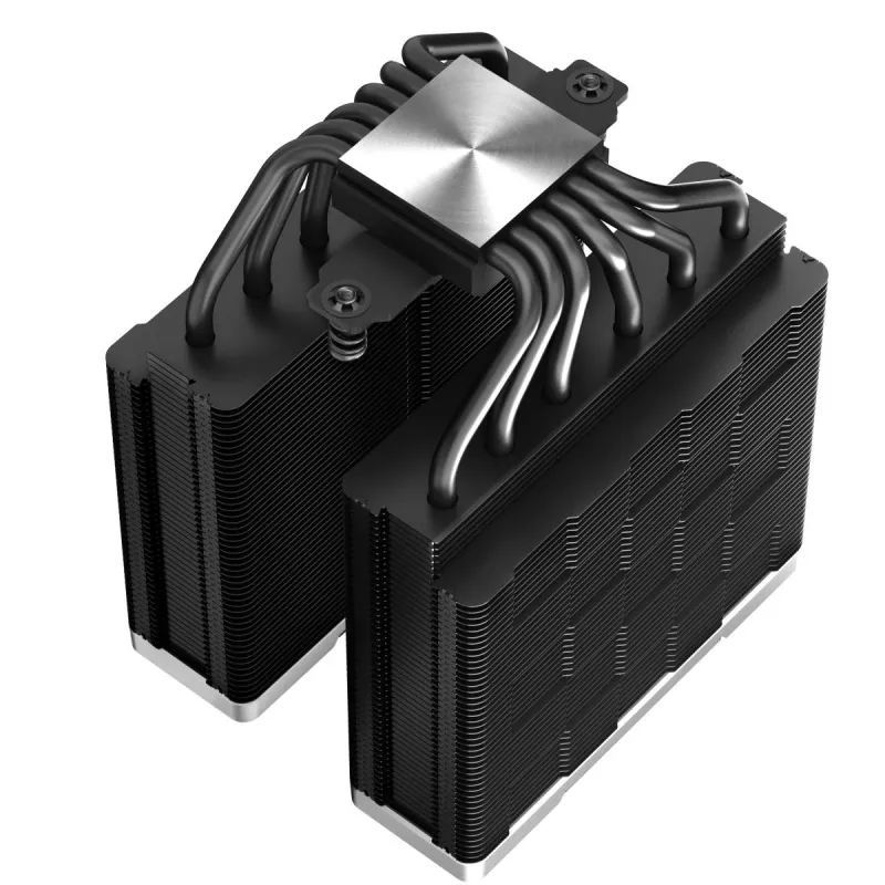 Disipador de aire DeepCool AK620 ZERO DARK 12 cm Negro, 6 heatpipes, 2 ventiladores PWM de 120 mm, TDP 260 W, altura 160 mm
