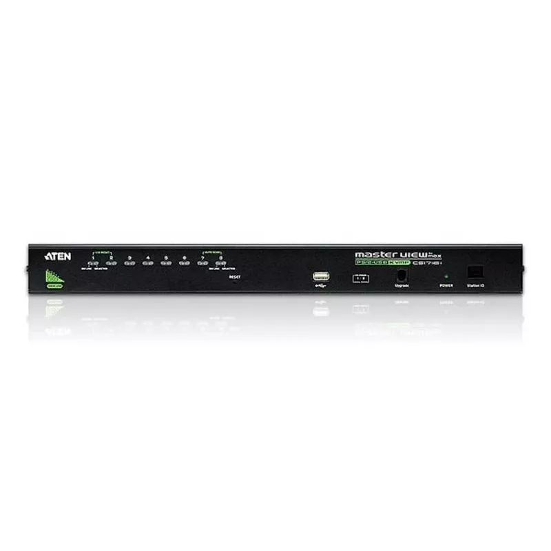 ATEN Switch KVM de 8 puertos USB - PS/2 VGA con puerto para periféricos USB