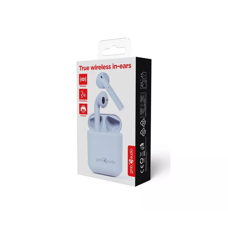 Auriculares inalámbricos TWS GEMBIRD Seattle - estéreo - Bluetooth - Misty Grey