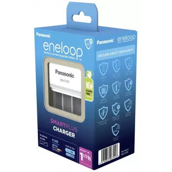 Cargador de baterías Panasonic BQ-CC55E — cargador compacto NiMH/NiCd para baterías AA/AAA