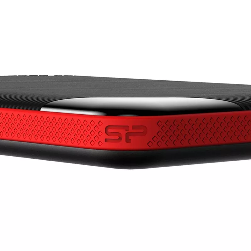 Silicon Power Armor A62 SP010TBPHD62SS3K disco duro portátil de 1 TB, USB 3.2 Gen 1, negro/rojo