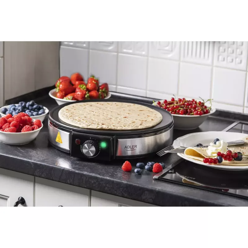 Máquina de crepes Adler AD 3058 1600 W Negro Acero inoxidable