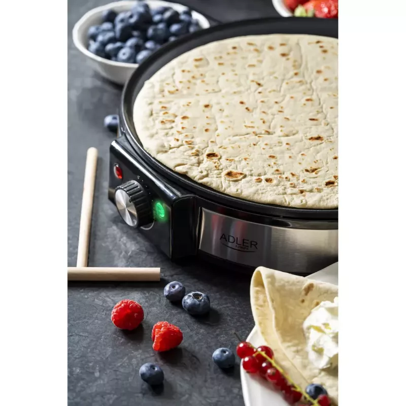 Máquina de crepes Adler AD 3058 1600 W Negro Acero inoxidable