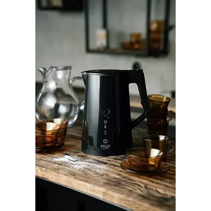 Hervidor eléctrico Adler AD 1345b — capacidad de 1,7 l, 2200 W, acero inoxidable, negro