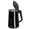 Hervidor eléctrico Adler AD 1345b — capacidad de 1,7 l, 2200 W, acero inoxidable, negro