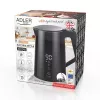 Hervidor eléctrico Adler AD 1345b — capacidad de 1,7 l, 2200 W, acero inoxidable, negro