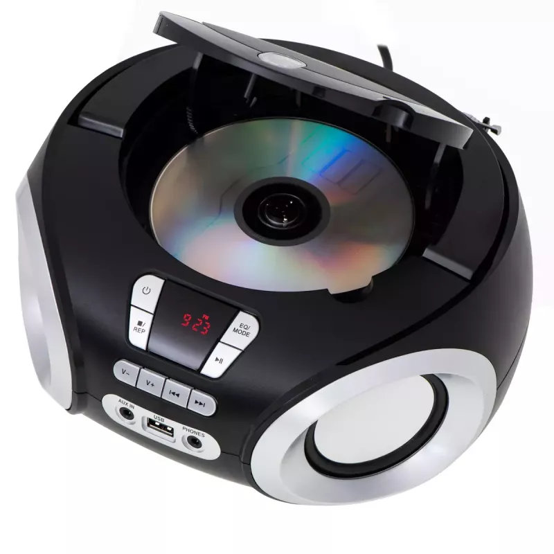 Reproductor de CD portátil Adler AD 1181 Negro Plata