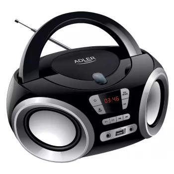 Reproductor de CD portátil Adler AD 1181 Negro Plata