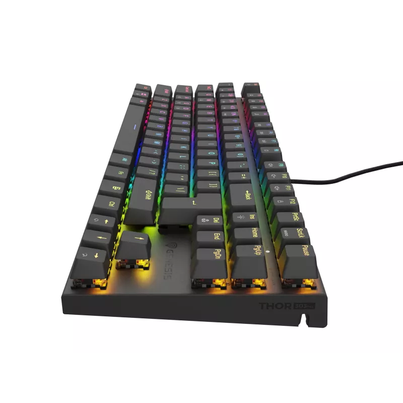 Teclado GENESIS Thor 303 TKL Gaming USB QWERTY negro RGB LED