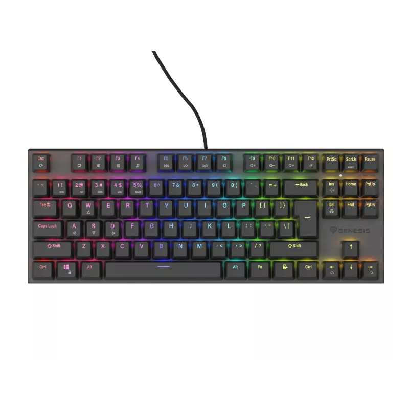 Teclado GENESIS Thor 303 TKL Gaming USB QWERTY negro RGB LED