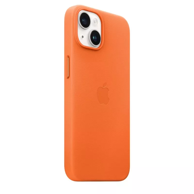 Funda de piel APPLE con MagSafe iPhone 14 naranja