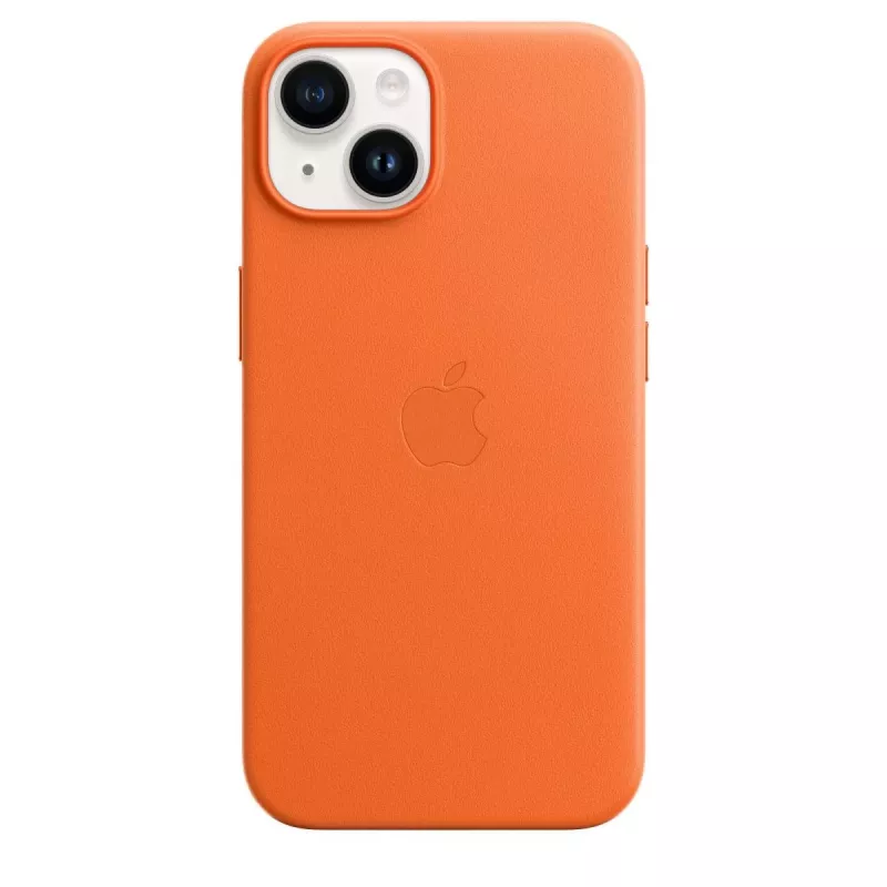 Funda de piel APPLE con MagSafe iPhone 14 naranja