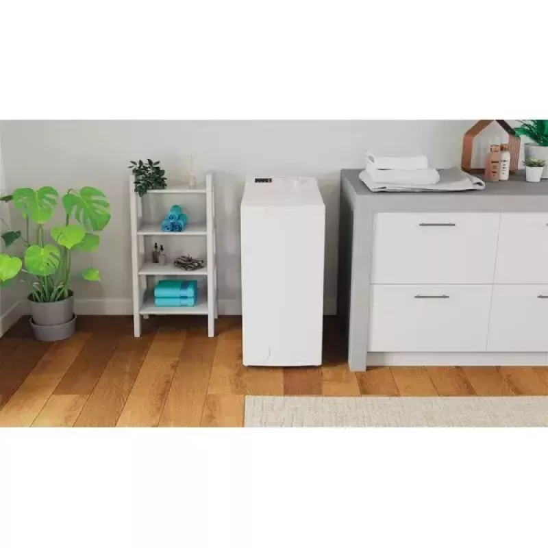 Lavadora de carga superior INDESIT BTW S60400 EU/N — 6 kg, 1000 rpm, clase energética C, blanca