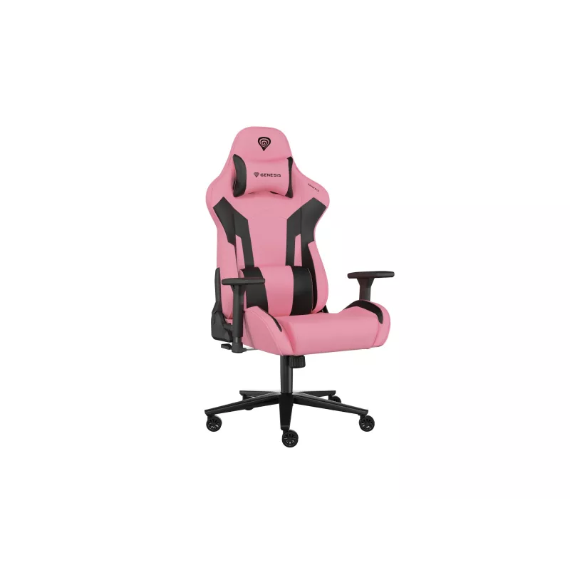 Silla gaming para PC GENESIS Nitro 720 con relleno de aire negra rosa 150 kg