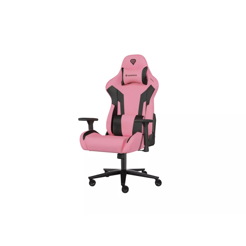 Silla gaming para PC GENESIS Nitro 720 con relleno de aire negra rosa 150 kg