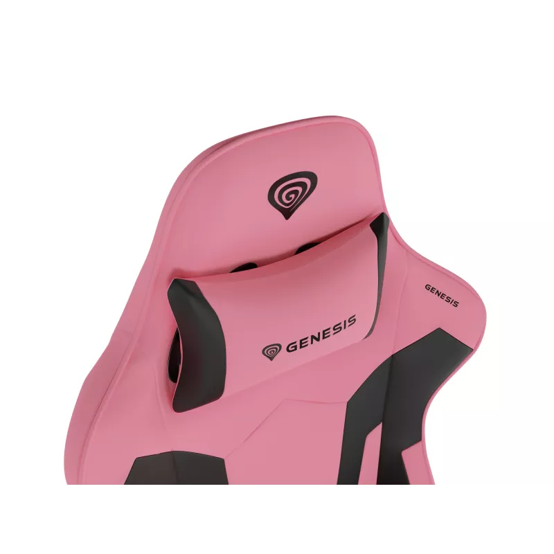 Silla gaming para PC GENESIS Nitro 720 con relleno de aire negra rosa 150 kg