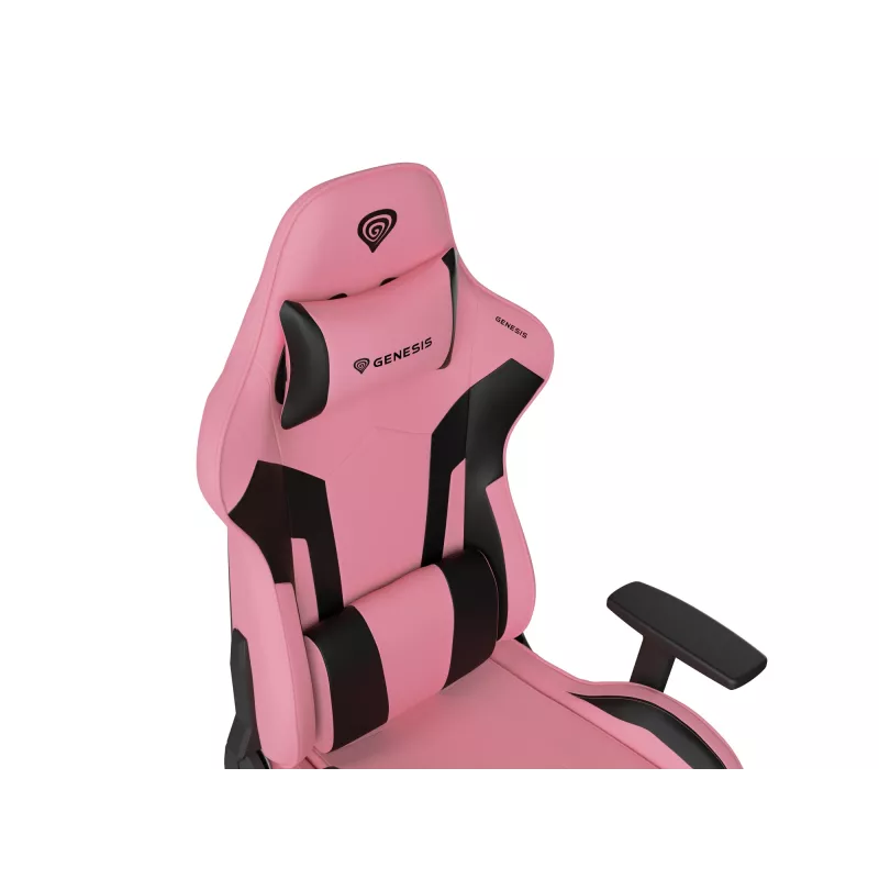 Silla gaming para PC GENESIS Nitro 720 con relleno de aire negra rosa 150 kg