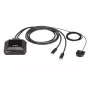 Conmutador KVM ATEN 2 puertos USB-C 4K DisplayPort con mando a distancia para seleccionar el puerto