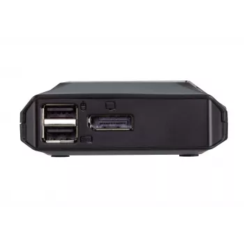 Conmutador KVM ATEN 2 puertos USB-C 4K DisplayPort con mando a distancia para seleccionar el puerto