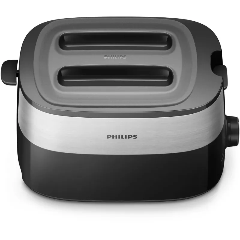Philips Daily Collection HD2517/90 tostadora, 2 ranuras, 830 W, negro/plata