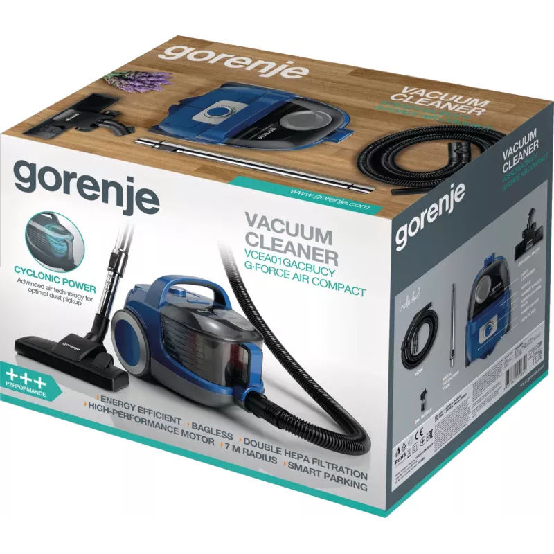 Aspirador de cilindro Gorenje VCEA01GACBUCY 2,2 L limpieza en seco sin bolsa