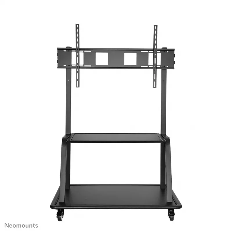 Neomounts NS-M4000BLACK carro para TV, soporte de suelo 60-105 pulgadas (152,4-267 cm), máx. 150 kg, VESA 200x200-1000x600, altura regulable, con estante, negro