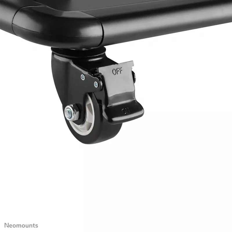 Neomounts NS-M4000BLACK carro para TV, soporte de suelo 60-105 pulgadas (152,4-267 cm), máx. 150 kg, VESA 200x200-1000x600, altura regulable, con estante, negro