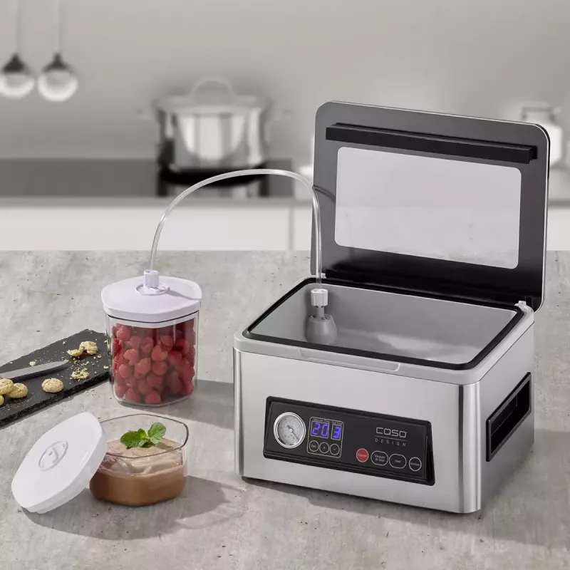 Envasadora al vacío Caso VacuChef 50 Power 300 W acero inoxidable modelo 01416 para conservación de alimentos