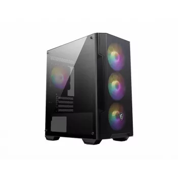 Caja de PC MSI MAG FORGE M100A Micro Tower Negra con cristal templado, 3 ventiladores frontales de 120 mm, RGB, microATX/Mini-ITX