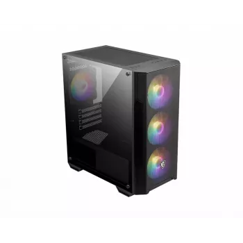 Caja de PC MSI MAG FORGE M100A Micro Tower Negra con cristal templado, 3 ventiladores frontales de 120 mm, RGB, microATX/Mini-ITX