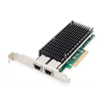 DIGITUS Adaptador de servidor Ethernet – 10 Gbit/s Dual-Port PCIe X8, Intel X540 BT2