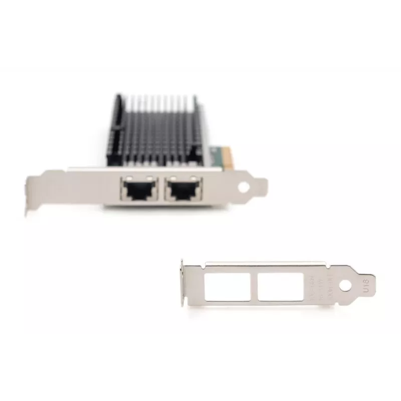 DIGITUS Adaptador de servidor Ethernet – 10 Gbit/s Dual-Port PCIe X8, Intel X540 BT2