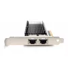 DIGITUS Adaptador de servidor Ethernet – 10 Gbit/s Dual-Port PCIe X8, Intel X540 BT2